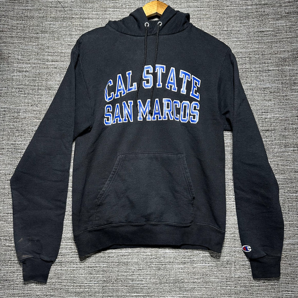 Cal State San Marcos Hoodie Men's S Black Blue Pullover - Picture 1 of 14
